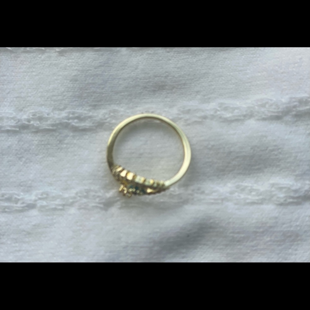Copper Rhinestone evil eye ring - Picture 3 of 5
